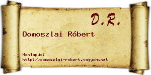 Domoszlai Róbert névjegykártya