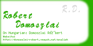 robert domoszlai business card